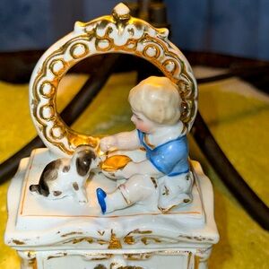 Victorian 1880's Porcelain Trinket Box